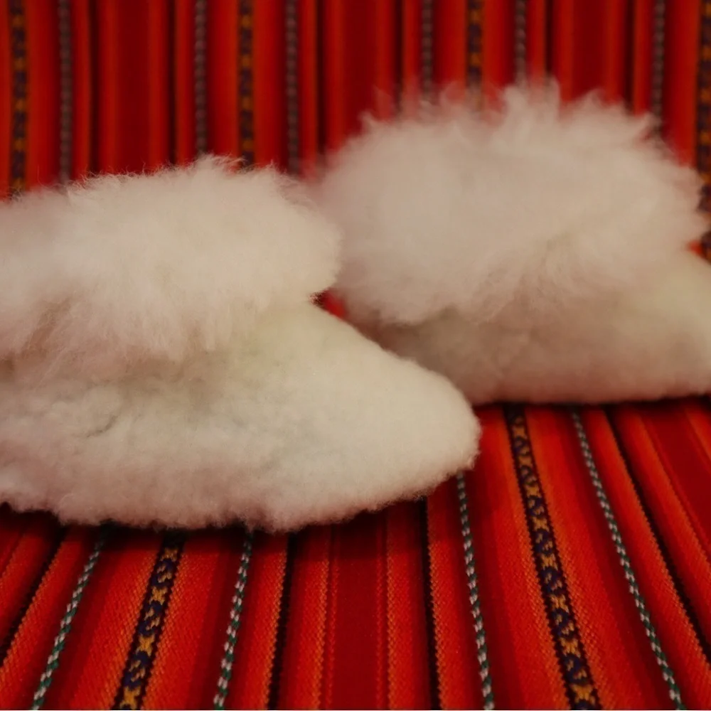 Original Alpaca Fur/Skin Slipper Pantufla for Baby Size 8 Sole Size‎ 4.75